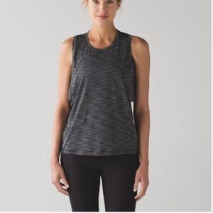 Lululemon Cardio Squad Tank II Heathered Black Size 6
